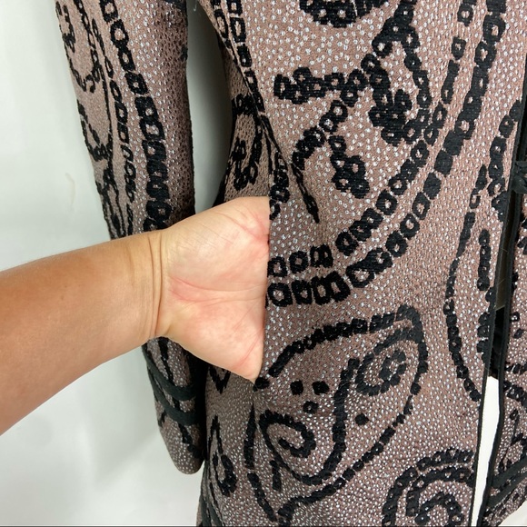 Quadrille heavy knit embroidered big button blazer - Picture 7 of 12